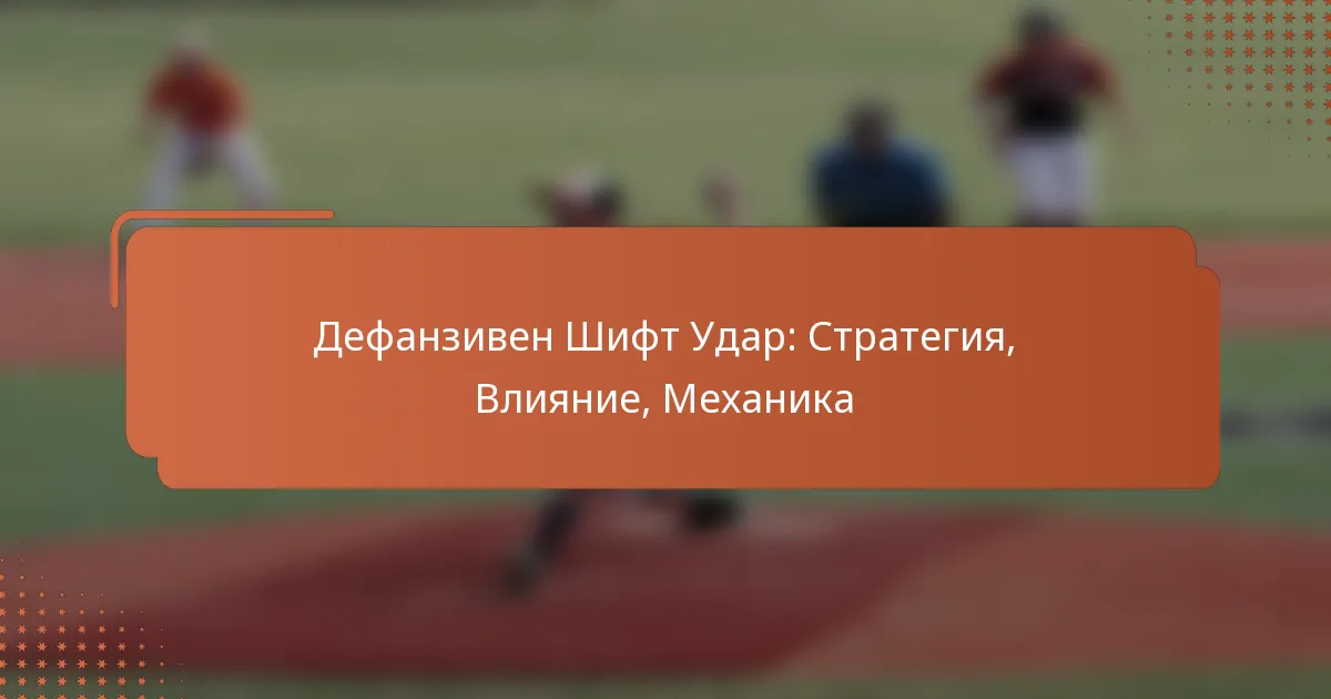 Дефанзивен Шифт Удар: Стратегия, Влияние, Механика