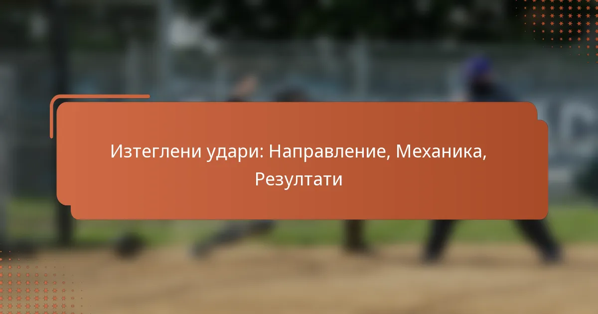 Изтеглени удари: Направление, Механика, Резултати