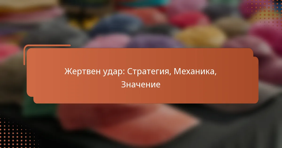 Жертвен удар: Стратегия, Механика, Значение